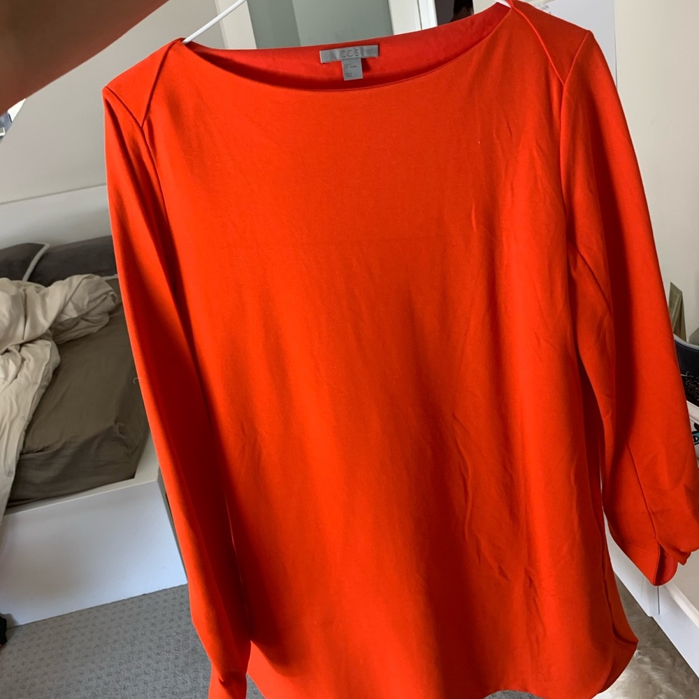 COS orange blouse